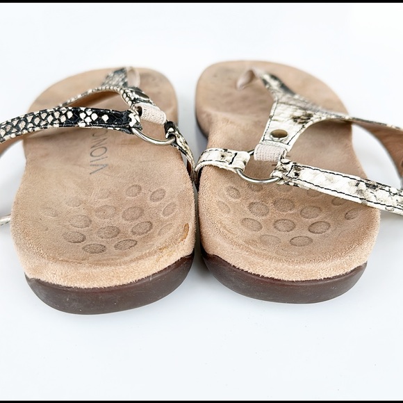 Vionic Kirra Snake Python Sandals Thongs Leather Open Toe Ankle Strap - Picture 5 of 6